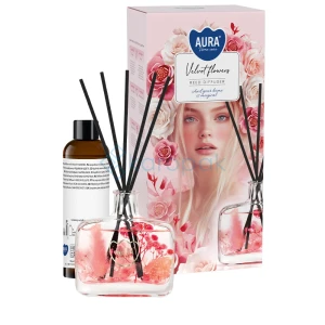 Dyfuzor zapachowy z suszonymi kwiatami patyczki Aksamitne Kwiaty 180ml 