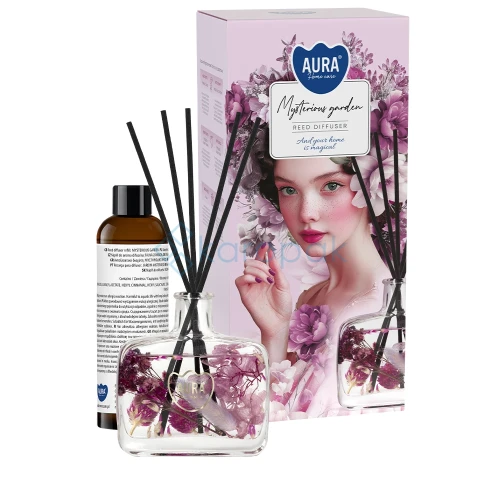 Dyfuzor zapachowy z suszonymi kwiatami patyczki Zaczarowany Ogród 180ml