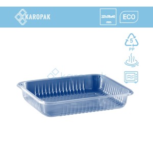 (REUSE) Pojemnik żebrowany W1/620R 227x178x40 1000ml TRANSPARENTNY 320szt