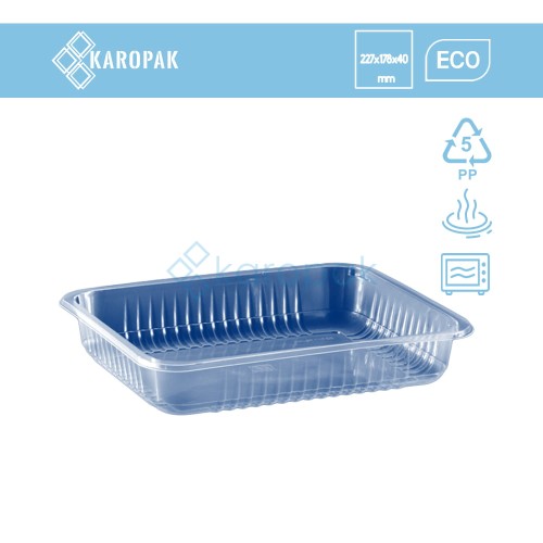 (REUSE) Pojemnik żebrowany W1/620R 227x178x40 1000ml TRANSPARENTNY 320szt