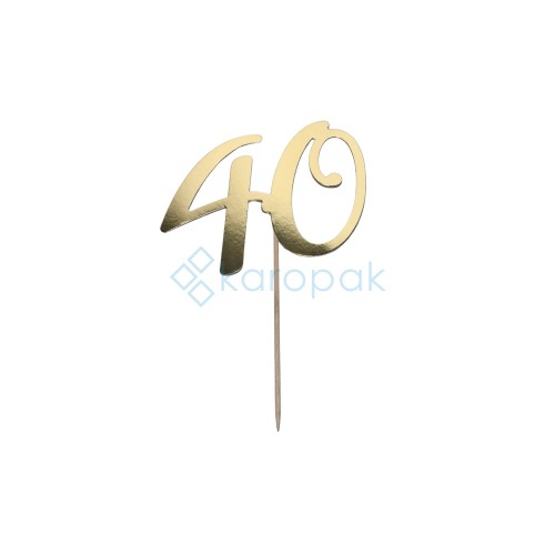Topper na tort - złote "40"