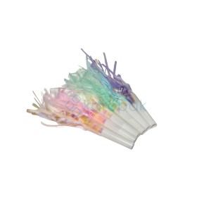 PP Trąbki urodzinowe frędzle (6szt)