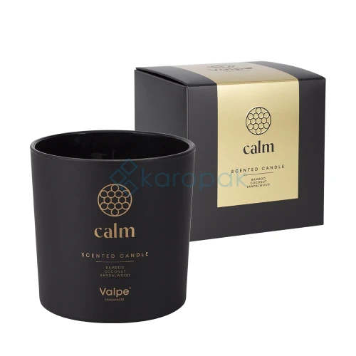 BISPOL Świeca zapachowa w matowym szkle z dwoma knotami CALM 40h