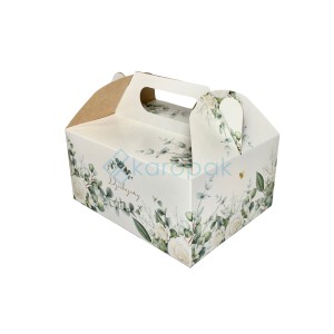 Enjoy Be Eco pudełko papierowe z rączką ciasto 189x147x89 RÓŻE 25szt