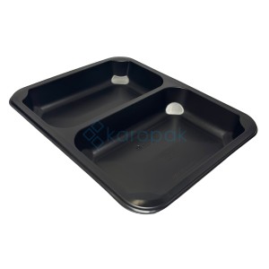 Pojemnik MAPCOR 227x178x30 dwudzielny CZARNY 80szt