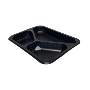 Pojemnik MAPCOR 227x178x30 trójdzielny CZARNY 80szt