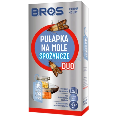 BROS Pułapka na mole spożywcze DUO + 2 wkłady