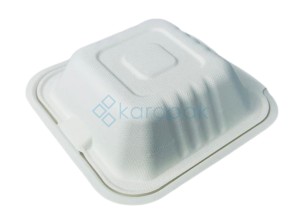 (EKO) Enjoy Be Eco menubox z trzciny cukrowej HAMBURGER 153x153x43/77 (36/10/50)