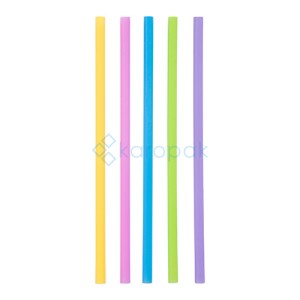 (REUSE) Słomka PP fi7mm 22cm PALETA BARW PASTELOWE (72/4/500)