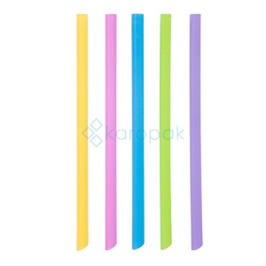 (REUSE) Słomka ścięta PP BUBBLE TEA fi12mm 20cm  PASTELOWE (36/11/200)