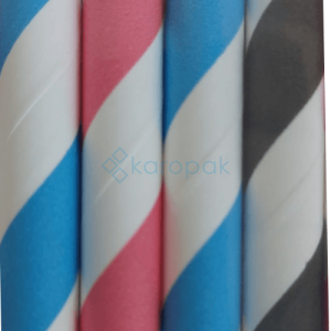 Słomki papierowe MIX KOLOR fi 8mm 19,7 cm 100 szt