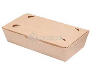 LUNCH BOX 1600ml DUŻY BRĄZOWY 20x14x6,5cm 50 szt