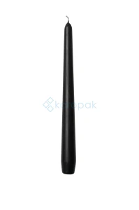 ŚWIECA stożek czarna 25cm 50szt