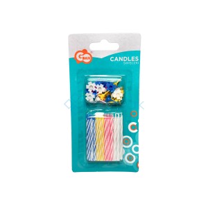 ŚWIECZKI URODZINOWE SPIRALNE 6cm 24szt
