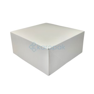 Pudełko klejone białe 28x28x13 zamykane bez okna (_/50/1)