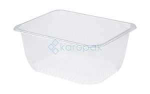 POJEMNIK DO ZGRZEWU NIEDZIELONY ŻEBROWANY 227x178x100 TRANSPARENT 2700ML (_/380/1)