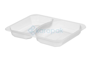 Pojemnik do zgrzewu dwudzielny B-227x178x30 MLECZNY (32(40)/8/50)