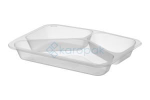 (REUSE) POJEMNIK DO ZGRZEWU TRÓJDZIELNY B-227x178x30 TRANSPARENT (30(36)/8/50)