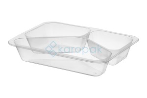 (REUSE) POJEMNIK DO ZGRZEWU TRÓJDZIELNY B-227x178x40 TRANSPARENT (30(36)/8/50)
