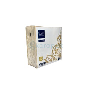 PAW Serwetka Airlaid 40x40 Reverse design motif gold-white (60/8/50)