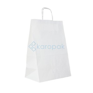 TORBA BIAŁA Z UCHEM SKRĘCANYM 305x170x425 100G (150SZT)
